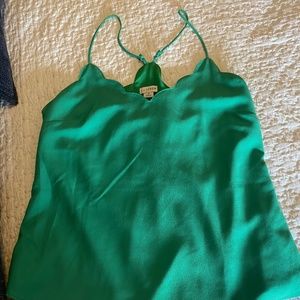 Scalloped J.Crew spaghetti strap tank top